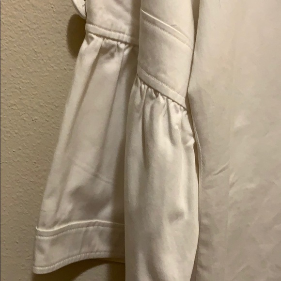 White Dressy Trench Jacket/Coat - Picture 8 of 13